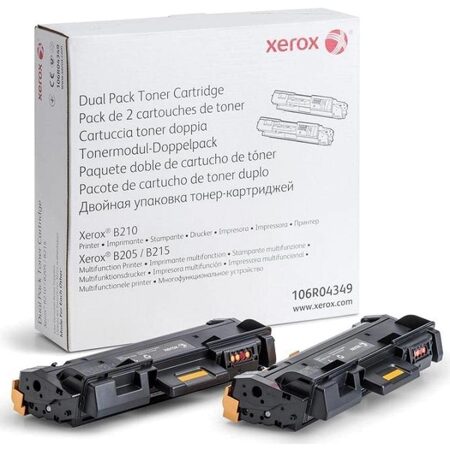 Тонер-картридж XEROX B205/B210/B215, 3КХ2шт (О) 106R04349